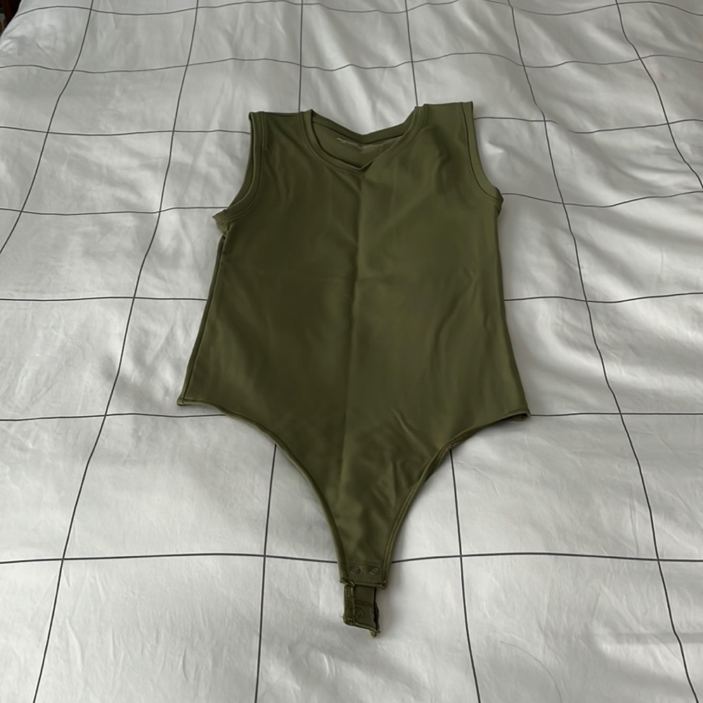 Green soft A&F collection bodysuit